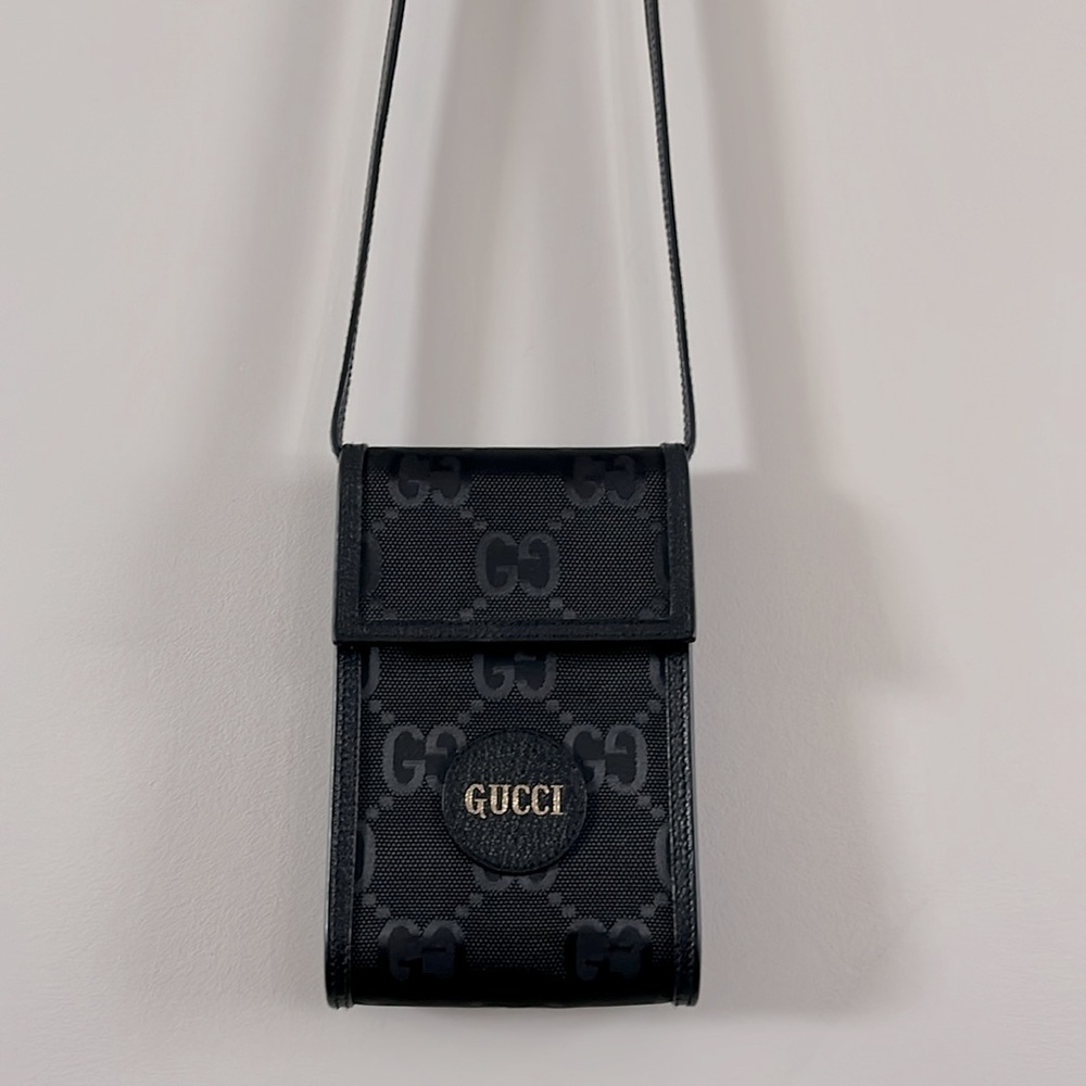 Authentic Gucci Off The Grid Black Mini GG Bag Full Set Crossbody/Phone Monogram - Picture 14 of 16